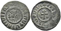 Kingdom of Cilician Armenia. Levon I. 1198-1219. AE Tank (6.64g, 29mm). Nercessian 303