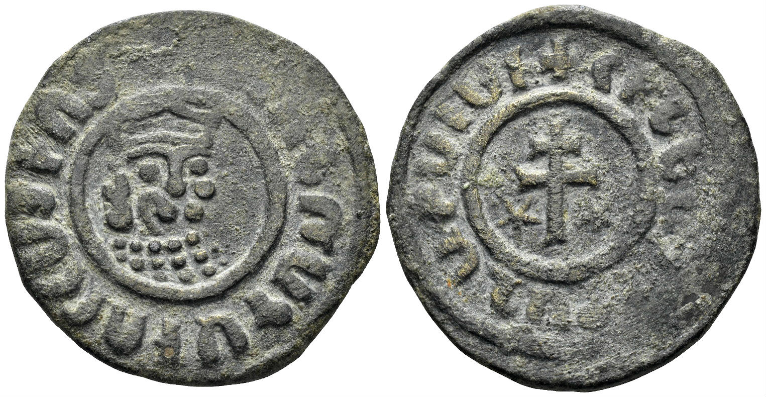 Kingdom of Cilician Armenia. Levon I. 1198-1219. AE Tank (6.64g, 29mm). Nercessian 303
