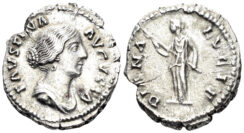 Faustina II, Augusta. 147-176 AD. AR Denarius (3.12g, 19mm). Rome mint. RIC 674