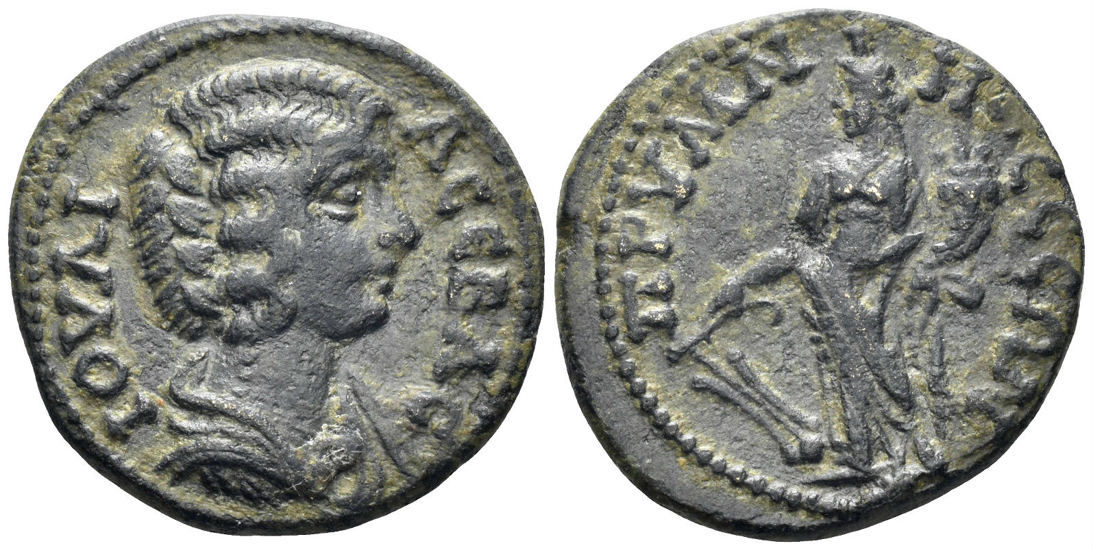 Phrygia, Prymnessos. Julia Domna, Augusta. 193-217 AD. AE 24mm (6.26g). RPC V.2 - (unassigned; ID 27272)