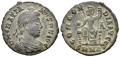 Gratian. 367-383 AD. AE3 (2.00g, 19mm). Nicomedia mint. Struck 378-83 AD. RIC 30a, 5