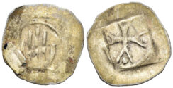 Germany. Hall in Schwaben. 14th century. AR Pfennig / Heller (0.55g, 18mm). Saurma 1364