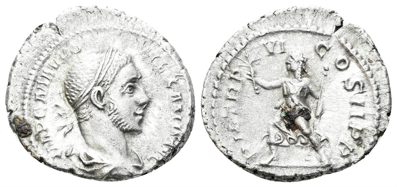 Severus Alexander. 222-235 AD. AR Denarius (3.18 gm, 20mm). Rome mint. Struck 227 AD. RIC 67