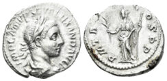 Severus Alexander. 222-235 AD. AR Denarius (2.97 gm, 19mm). Rome mint. Struck 223 AD. RIC 27