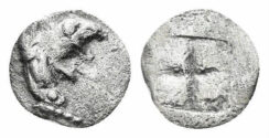 Ionia, Teos. Circa 475-450 BC. AR Tetartemorion (0.18 gm, 7mm). SNG Kayan 603