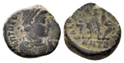Theodosius I. 379-395 AD. AE4 (1.50 gm, 12mm). Antioch mint. Struck 388-392 AD. RIC 67b