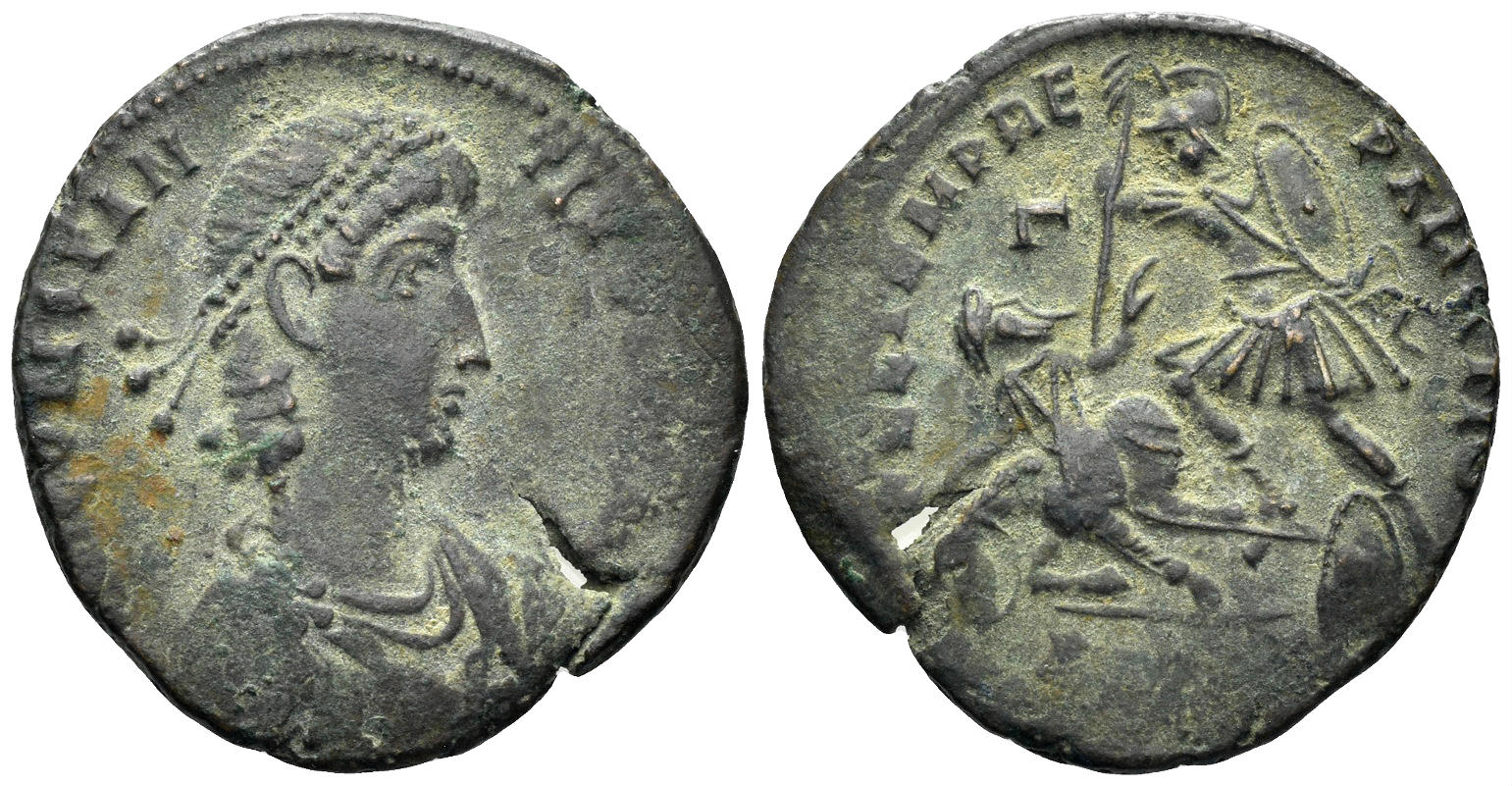 Constantius II. 324-361 AD. AE Centenionalis (4.74g, 23mm). Alexandria mint. Struck 351-4 AD. LRBC 2836