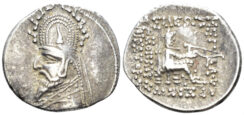 Parthian Kingdom. Sinatrukes. 93/2-70/69 BC. AR Drachm (4.12g, 20mm). Rhagai mint. Sellwood 33.4