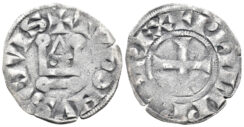 France. Royal. Philippe IV le Bel. 1285-1314. Billon Denier tournois (1.00g, 18mm). Duplessy 223
