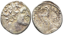 Ptolemaic Kingdom. Ptolemy XII Neos Dionysos. 81-58 BC. AR Tetradrachm (11.72g, 25mm). Alexandreia mint. Dated 65/4 BC. Svoronos 1864