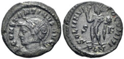 Constantine I ‘the Great’. 307-337 AD. AE Follis (3.47g, 21mm). Londinium mint. Struck 313/4 AD. RIC 18