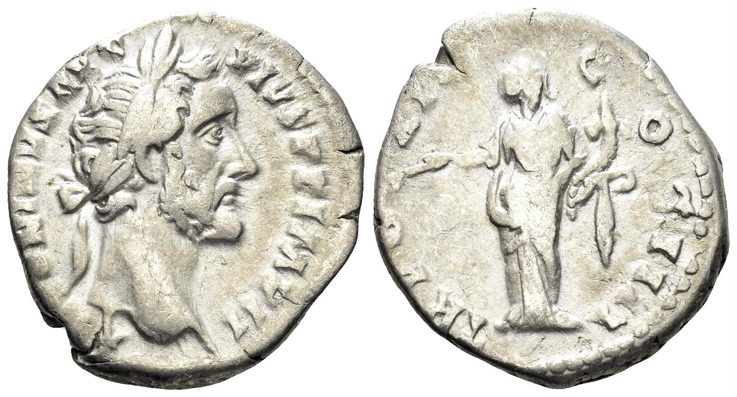 Antoninus Pius. 138-161 AD. AR Denarius (3.11g, 18mm). Rome mint. Struck 155/6 AD. RIC 252