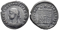 Constantius II, as Caesar. 324-337 AD. AE Follis (3.02g, 20mm). Nicomedia mint. Struck 328/9 AD. RIC 97