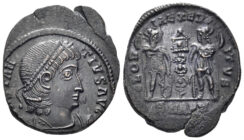 Constantius II. 337-361 AD. AE Follis (1.66g, 17mm). Antioch mint. Struck 337-41 AD. RIC 52