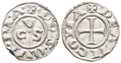 Italy, Ancona. Republican Era. Circa 1250-1350. BI Dinero (0.72g, 16mm). Biaggi 33 & 42