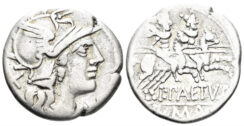 Aelius Paetus 138 BC. AR Denarius (3.66g, 19mm). Rome mint. Crawford 233/1