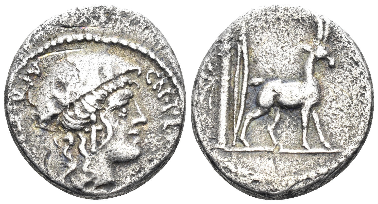 Cn. Plancius, 55 BC. AR Denarius (3.42g, 17mm). Rome mint. Crawford 432/1