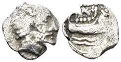Phoenicia, Arados. Circa 380-350 BC. AR Obol (0.33g, 10.5mm). SNG Copenhagen 19-22