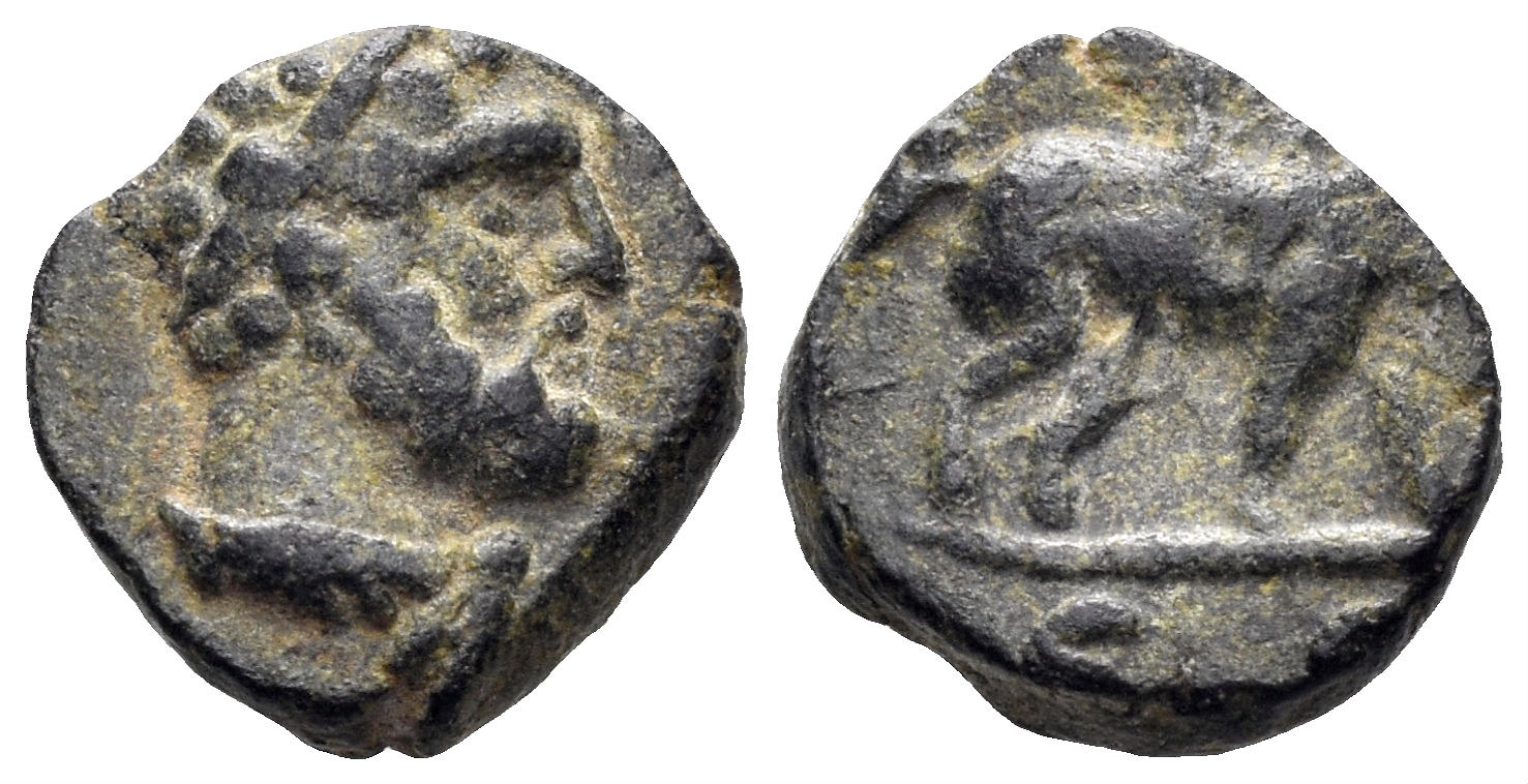 Judaea. Caesarea Maritima. Circa 2nd century AD. AE "Minim" (1.00g, 9.5mm). Cf. Hamburger, Caesarea 35-43