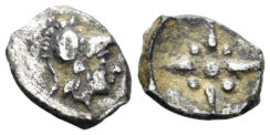 Asia Minor, Uncertain. 5th Century BC. AR Tetartemorion (0.32g, 8.5mm). cf. Hauck & Aufhäuser 15, 96 (hemiobol)