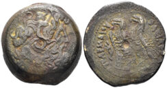 Ptolemaic Kingdom. Ptolemy VI–VIII. Circa 180-116 BC. AE Diobol (22.43g, 29mm). Coregency issue. Svoronos 1424