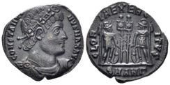Constantine I ‘the Great’. 307-337 AD. AE Follis (1.84g, 17mm). Antioch mint. Struck 330-3 AD. RIC 85