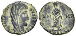 Divus Constantine I. Died 337 AD. AE4 (1.72g, 15mm). Antioch mint. Struck 337/8 AD. RIC 117