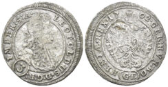 Austria. Holy Roman Empire. Habsburg. Leopold I. 1657-1705. AR 3 Kreuzer (1.50g, 22mm). Prague mint. Her. 1469