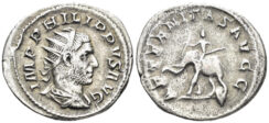 Philip I Arabs. 244-249 AD. AR Antoninianus (3.98g, 23mm). Rome mint. Struck 247-9 AD.  RIC 58