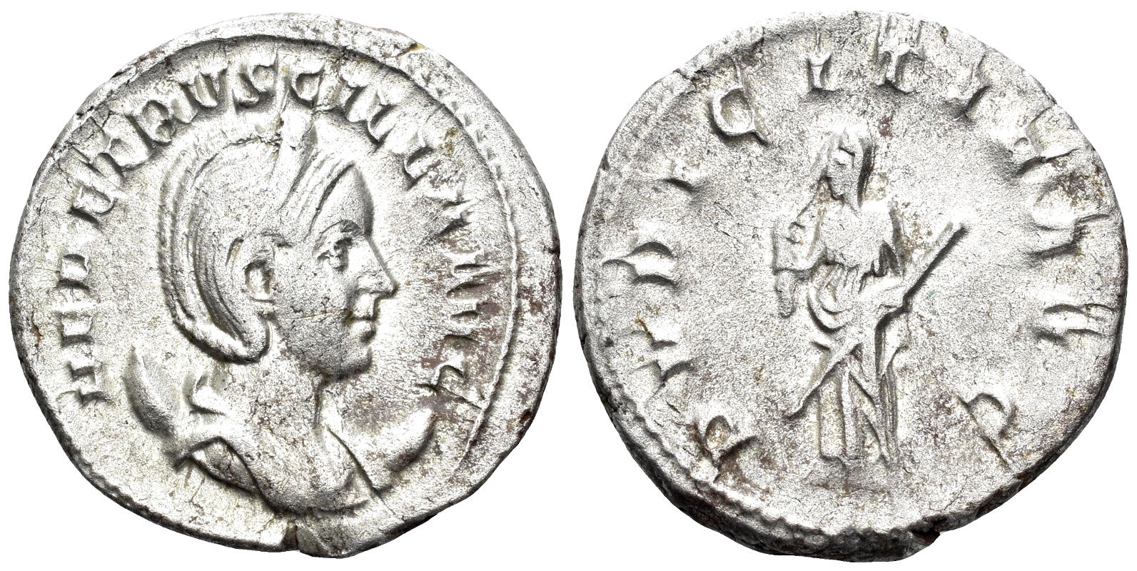 Herennia Etruscilla, Augusta. 249-251 AD. AR Antoninianus (4.11g, 22mm). Rome mint. RIC 58b