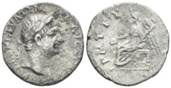 Trajan. 98-117 AD. AR Denarius (2.31g, 17mm). Contemporary Imitation. cf. RIC 22