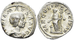 Julia Maesa, Augusta. 218-224/5 AD. AR Denarius (3.23g, 19mm). Rome mint. Struck 220-2 AD. RIC 271
