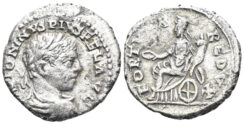 Elagabalus. 218-222 AD. AR Denarius (2.77g, 18mm). Antioch mint. Struck 218/9 AD. RIC 189 var.