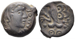 Celtic Northwest Gaul. Senones. Giamilos. Circa 100-60 BC. AE 17mm (4.02g). D&T 2631