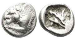 Karia, Uncertain. Late 6th-early 5th centuries BC. AR Obol (1.14g, 10mm). CNG 90, lot 618