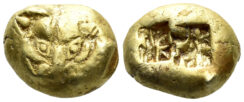 Ionia, Uncertain. Circa 600-550 BC. EL Trite – Third Stater (4.68g, 12mm). Lydo-Milesian standard. Weidauer 158