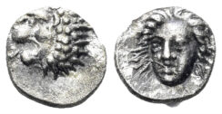 Karian Satraps. Hekatomnos. Circa 395-353 BC. AR Tetartemorion (0.17g, 6.5mm). Mylasa mint. Klein 507