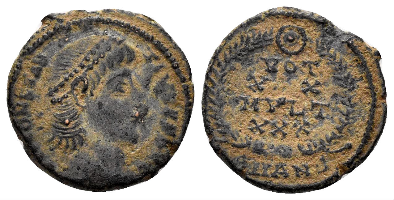 Constantius II. 337-361 AD. AE Nummus (1.89g, 15.5mm). Antioch mint. Struck 347/8 AD. RIC 113