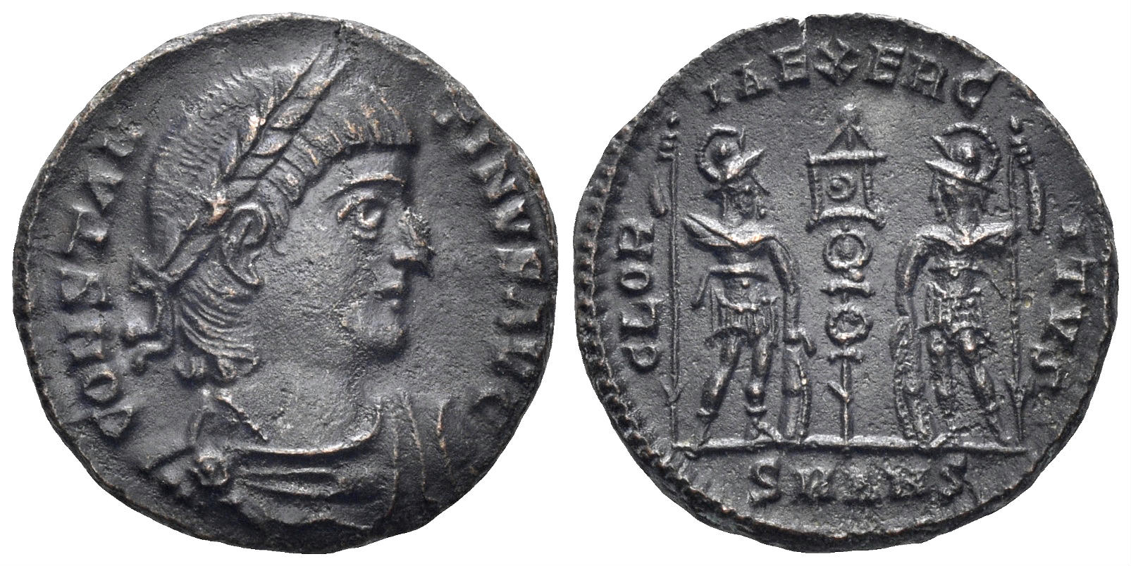 Constantine II. 337-340 AD. AE Follis (1.72g, 15.5mm). Antioch mint. Struck 337-40 AD. RIC 51