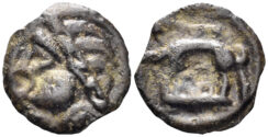 Celtic Northeast Gaul. Leuci. Circa 60/50-30/25 BC. Cast Potin (2.12g, 18mm). D&T S 226 A