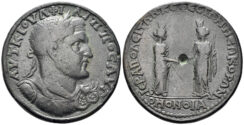Phrygia, Hierapolis. Philip I Arabs. 244-249 AD. AE Medallion (20.17g, 35mm). RPC VIII – (unassigned; ID 20745)