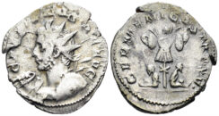 Gallienus. 253-268 AD. AR Antoninianus (2.86g, 23mm). Colonia Agrippinensis mint. Struck 257/8 AD. MIR 872m