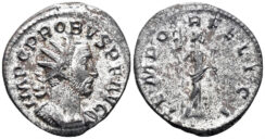 Probus. 276-282 AD. AE Silvered Antoninianus (4.01g, 23mm). Lugdunum mint. Struck 277 AD. RIC 104