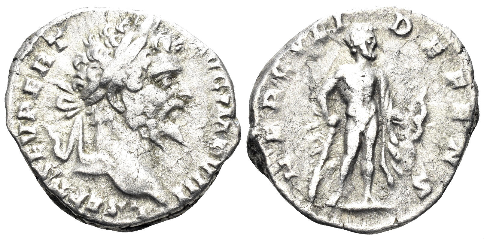 Septimius Severus. 193-211 AD. AR Denarius (2.65g, 18mm). Rome mint. Struck 196/7 AD. RIC 79