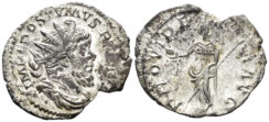Postumus. 260-268 AD. AR Antoninianus (2.50g, 23mm). Colonia Agrippinensis mint. Struck 263-5 AD. RIC 323