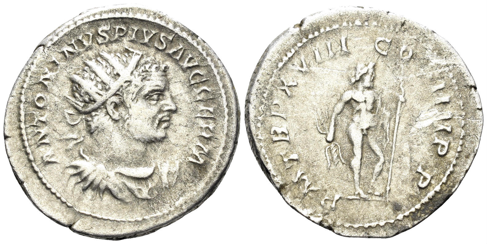 Caracalla. 198-217 AD. AR Antoninianus (5.00g, 24mm). Rome mint. Struck 216 AD. RIC 258a