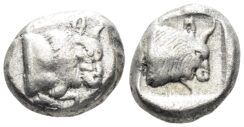 Karia, Uncertain mint (Mint D). Circa 450-400 BC. AR Drachm (2.36g, 11.5mm). Milesian standard. Unpublished