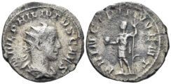 Philip II, as Caesar. 244-247 AD. AR Antoninianus (3.63g, 21mm). Rome mint. Struck 246 AD. RIC 218d