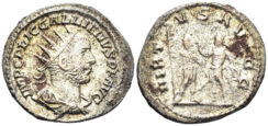 Gallienus. 253-268 AD. Billon Antoninianus (3.61g, 23.5mm). Samosata mint. Struck 255/6 AD. MIR 1681m