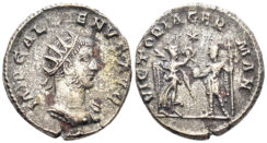 Gallienus. 253-268 AD. Billon Antoninianus (3.62g, 20mm). Antioch mint. Struck 260 AD. MIR 1607b